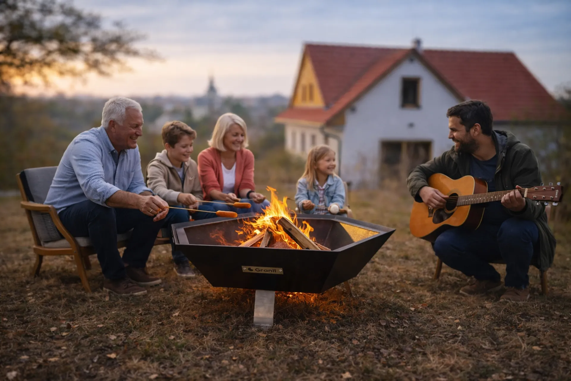 Rodina u ohniště GRANIL Hexagon Go